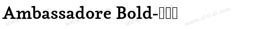 Ambassadore Bold字体转换